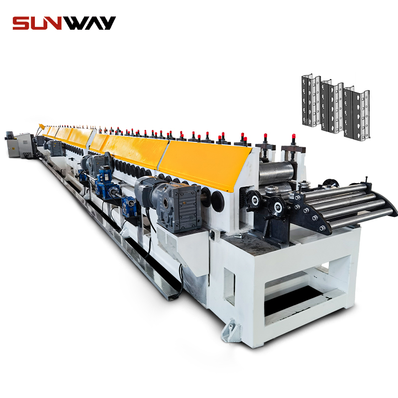 High-efficiency warehouse racking upright roll forming machine production line by SUNWAY, a professional cold roll forming machine manufacturers